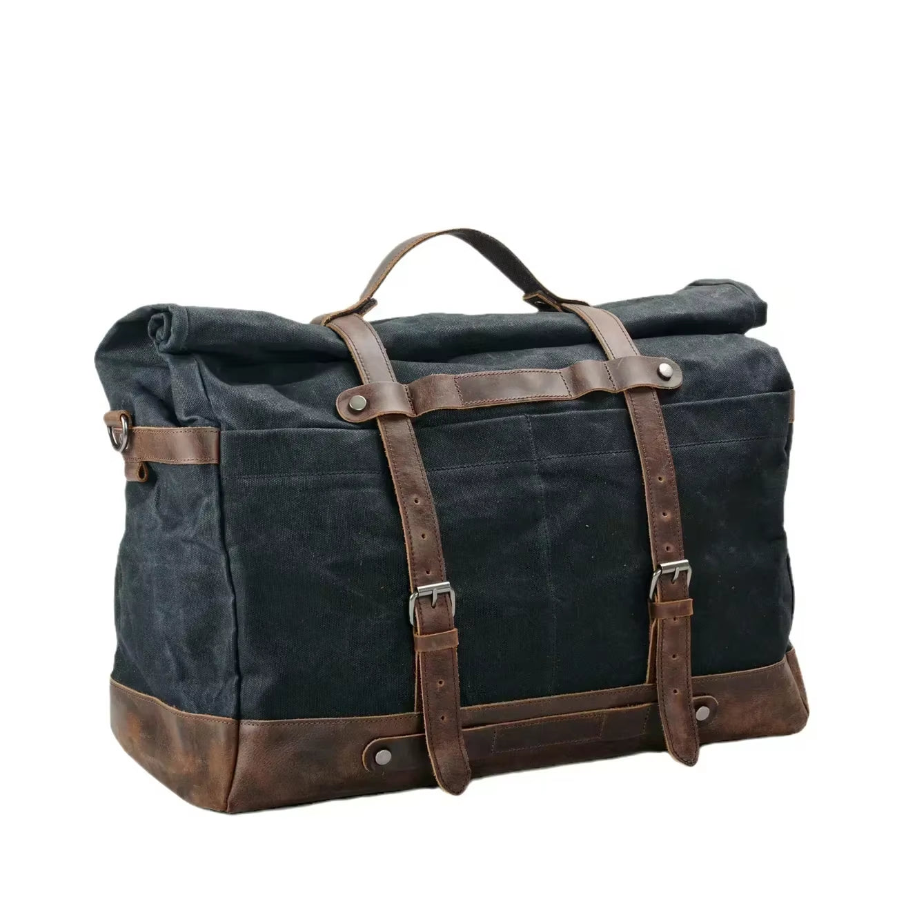 Faro Hold | Waxed Canvas Weekender with Leather Trim