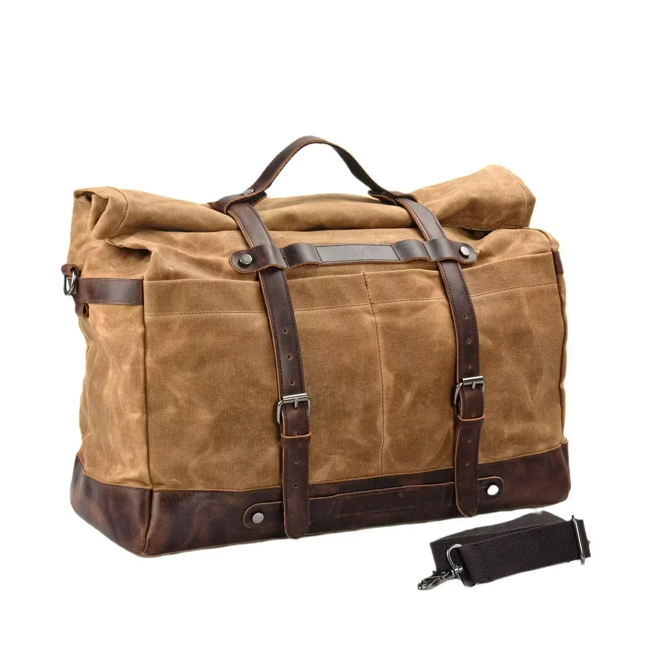 Faro Hold | Waxed Canvas Weekender with Leather Trim