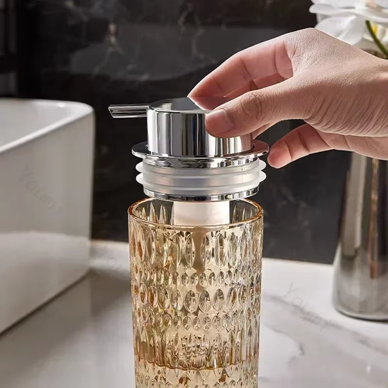 Crystal Glass Soap Dispenser – 350ml