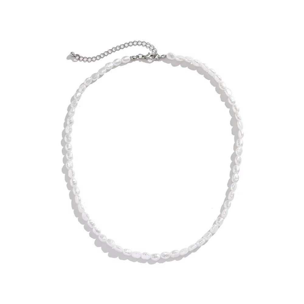 Baroque Irregular Pearl Collar Necklace – Sculpted Elegance in Asymmetry