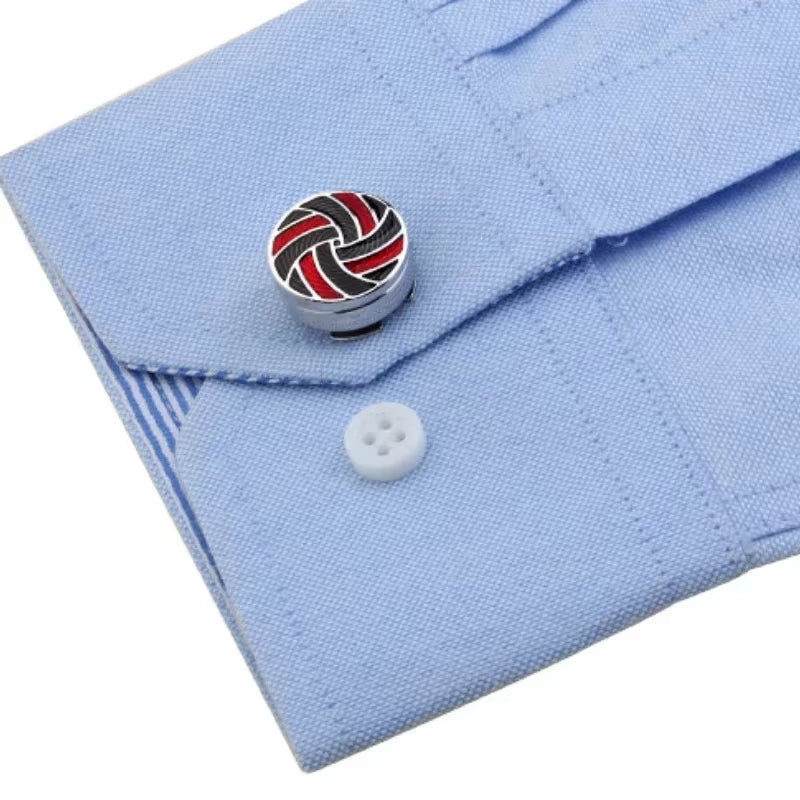 High-End Star Cufflinks Cap Set – Elegant Round Copper Buttons for Men's Dress Shirts & Business Attire