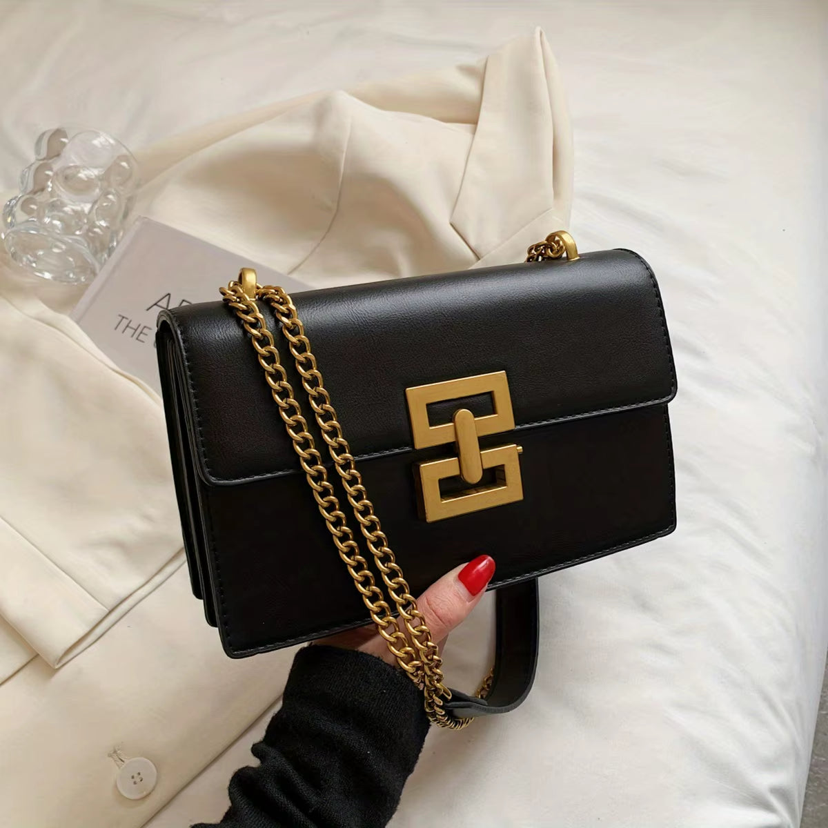 Forma Mini | Gold-Buckle Chain Crossbody