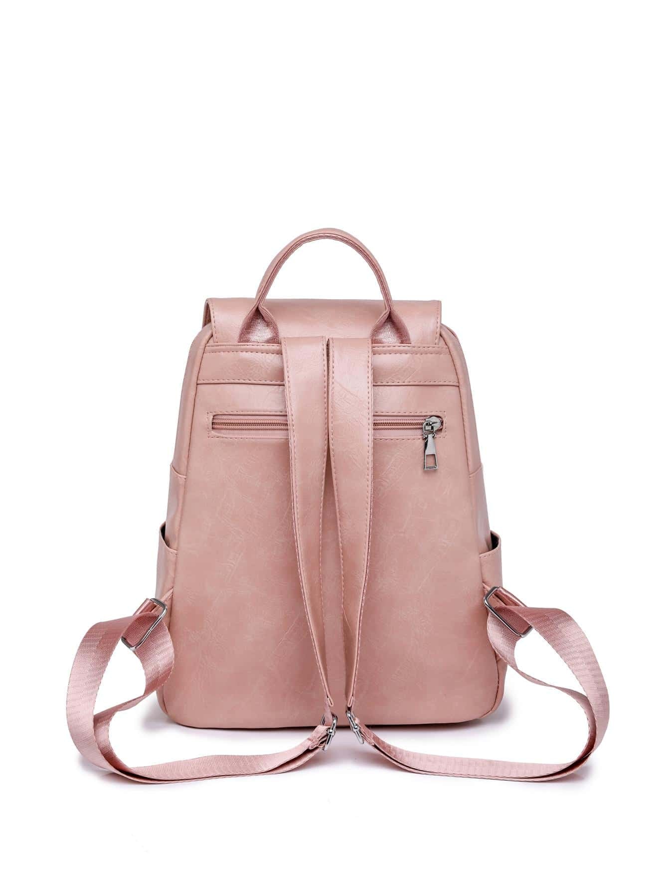 Tassel Flap Backpack | Mocha Brown Minimalist Carryall