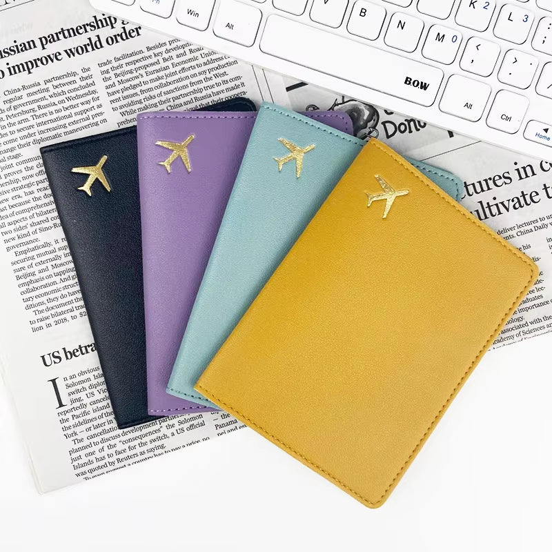 RFID PU Leather Passport Cover – Slim Travel Organizer