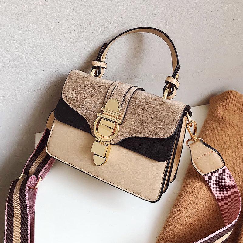 Dionysus Revival | Structured Velvet-Panel Leather Satchel
