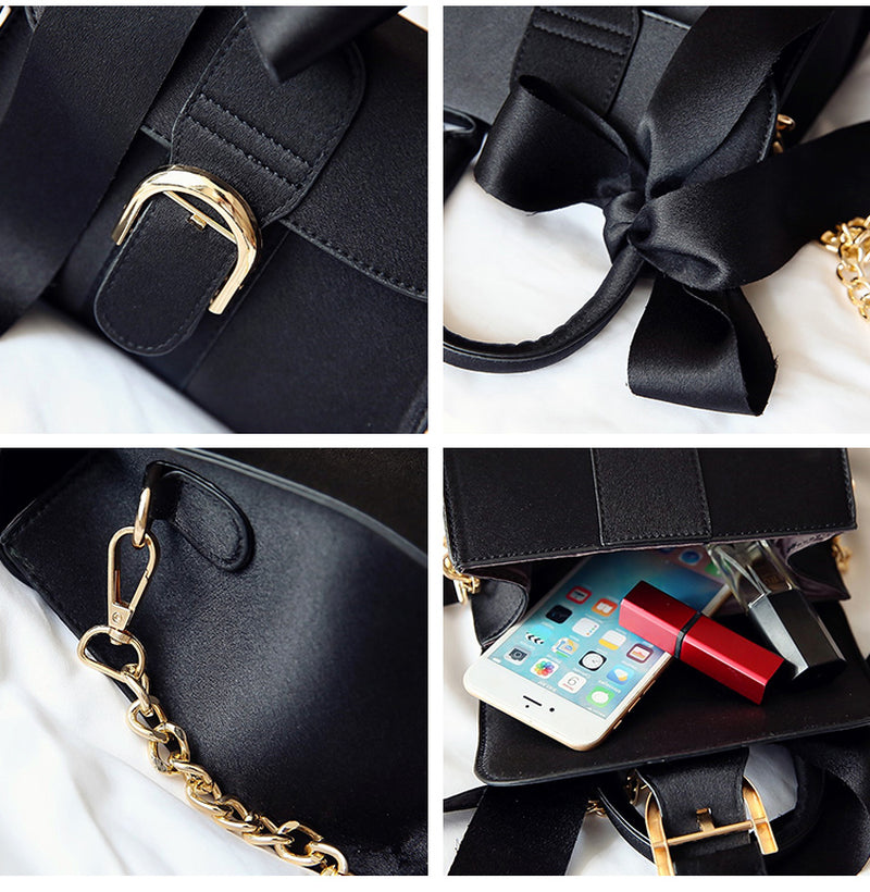 Élan | Bow-Draped Mini Chain Shoulder Bag