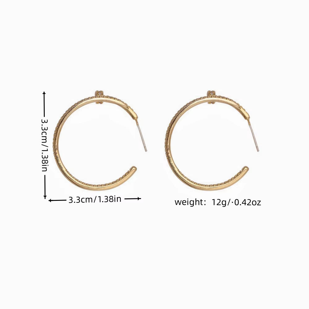 New High-End Pavé Zircon Earrings for Women