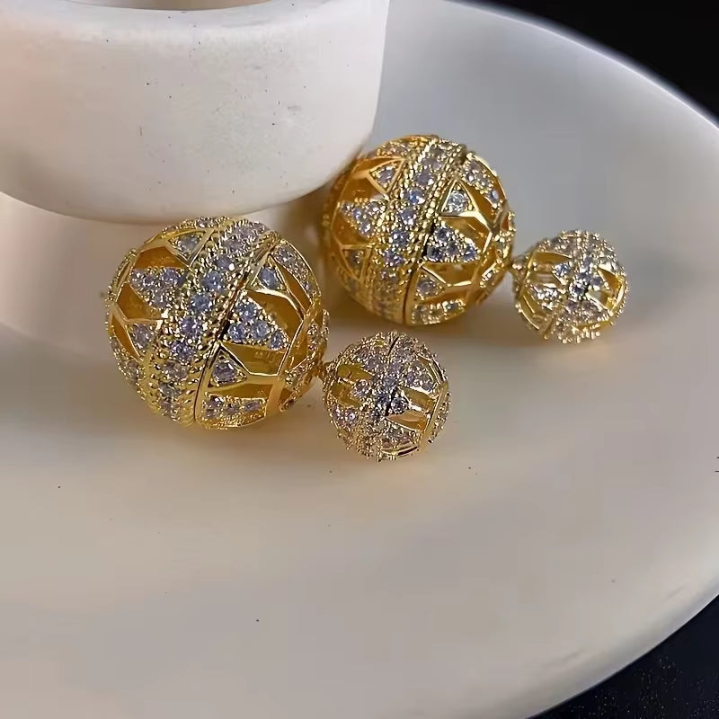 New High-End Pavé Zircon Earrings for Women