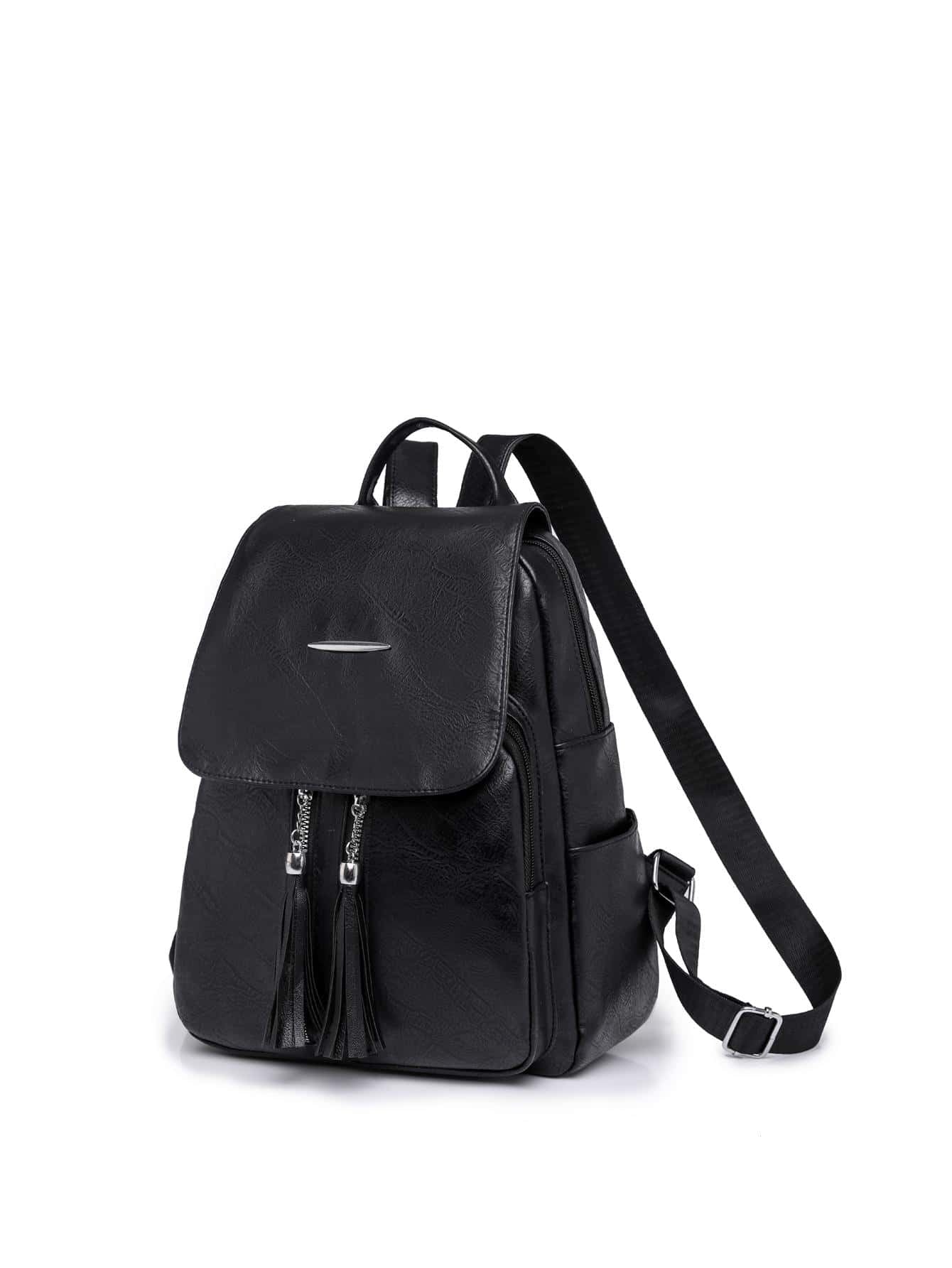 Tassel Flap Backpack | Mocha Brown Minimalist Carryall