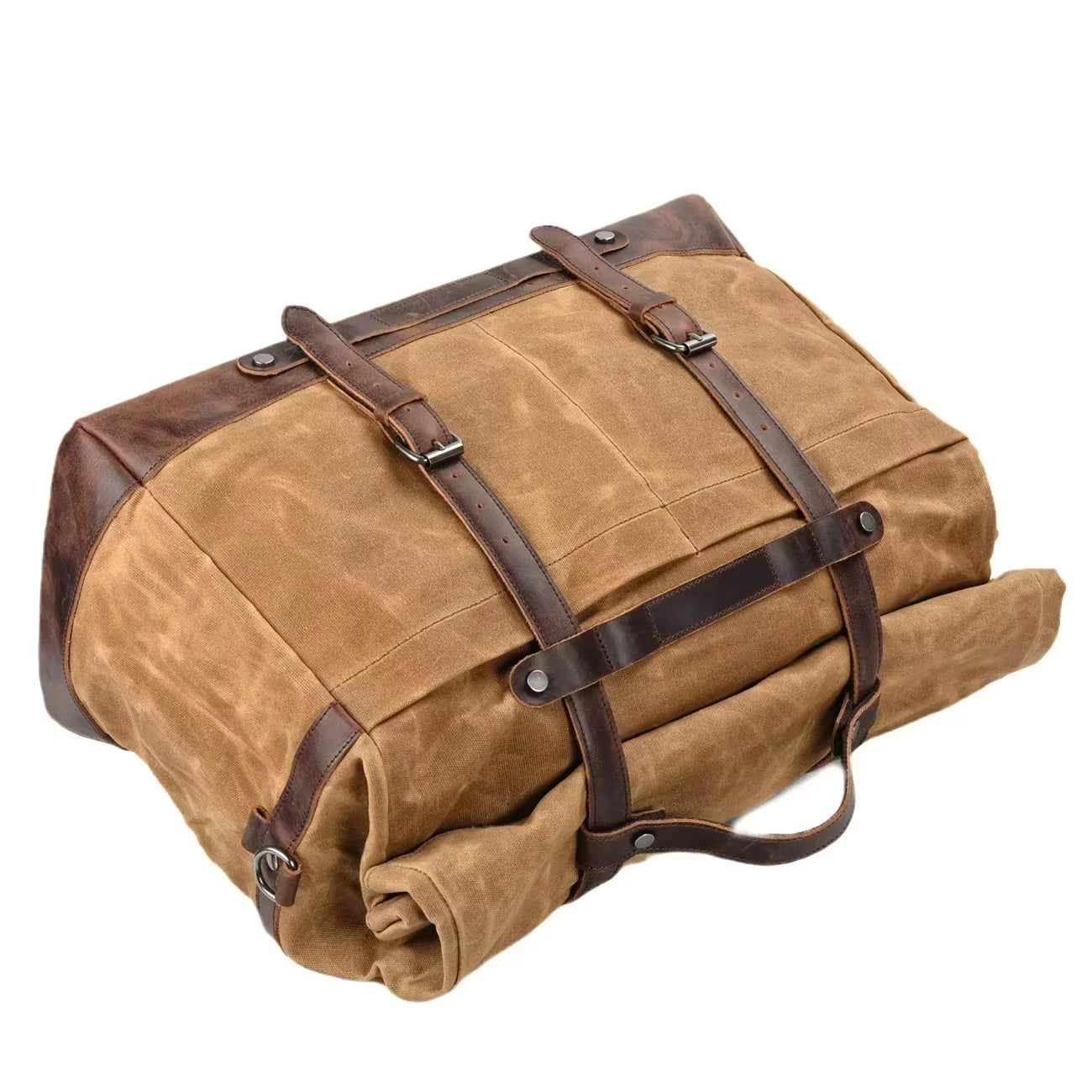 Faro Hold | Waxed Canvas Weekender with Leather Trim