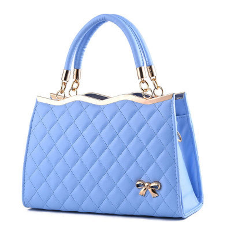 Ribbon Grace | Quilted Soft-Handle Top Zip Satchel