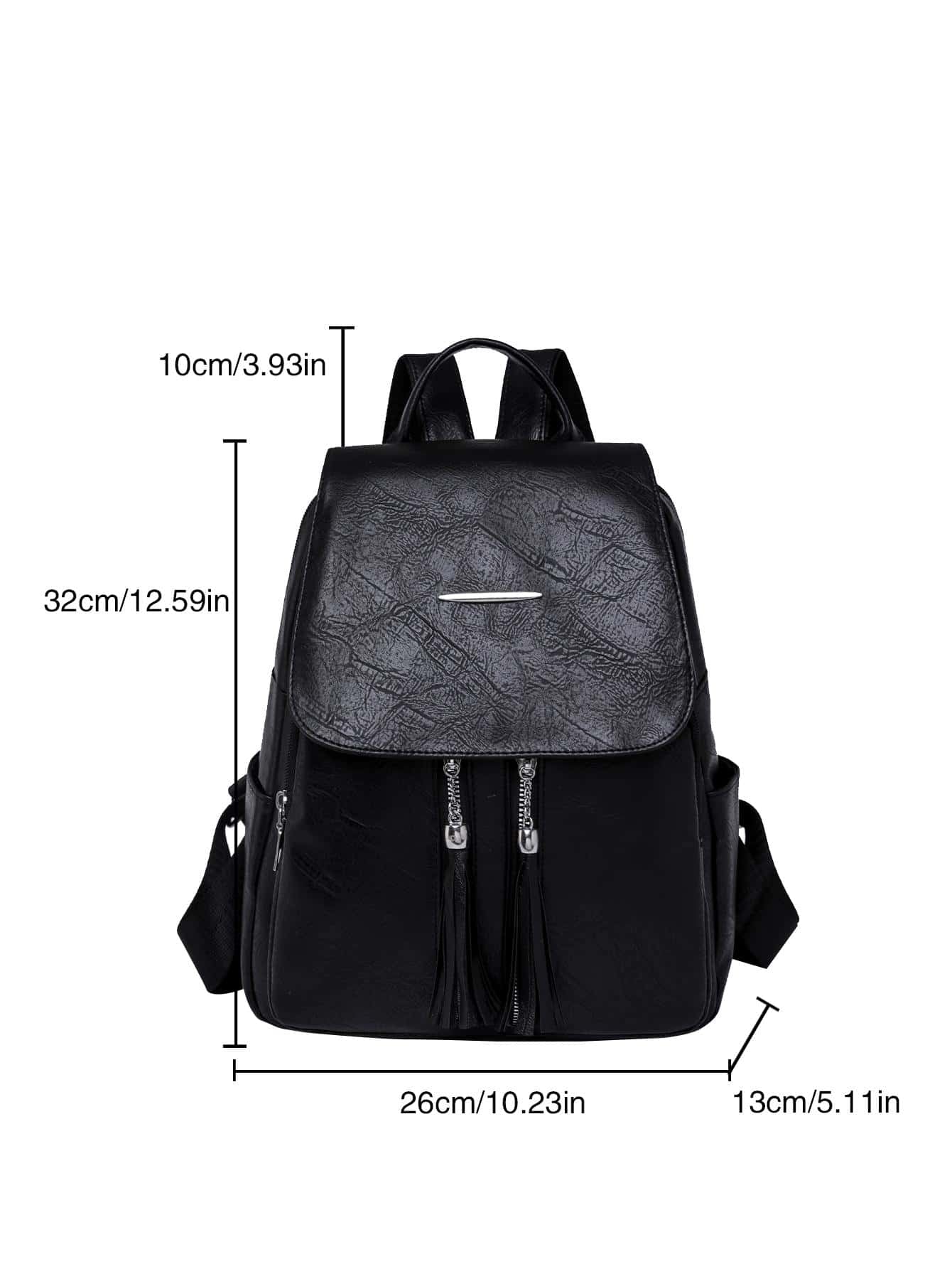 Tassel Flap Backpack | Mocha Brown Minimalist Carryall