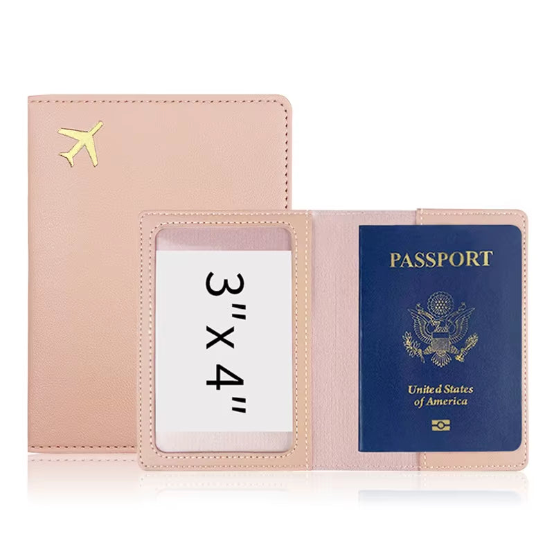 RFID PU Leather Passport Cover – Slim Travel Organizer