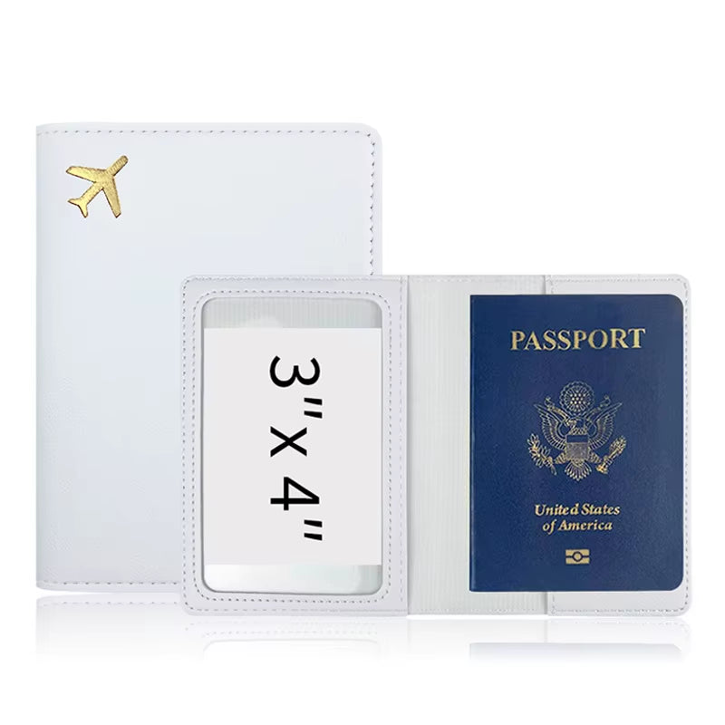 RFID PU Leather Passport Cover – Slim Travel Organizer