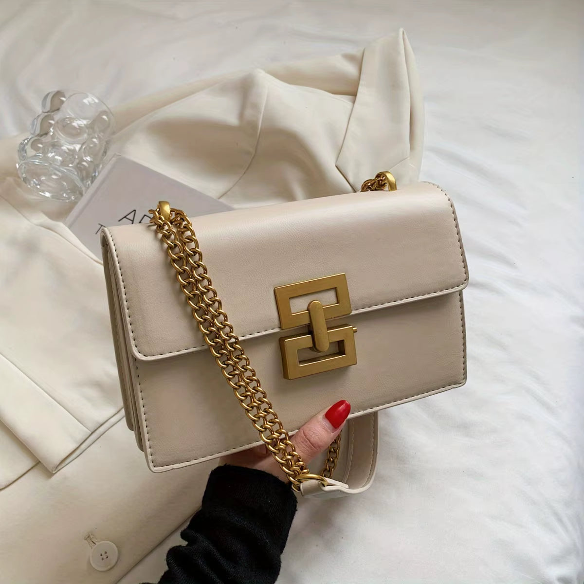Forma Mini | Gold-Buckle Chain Crossbody