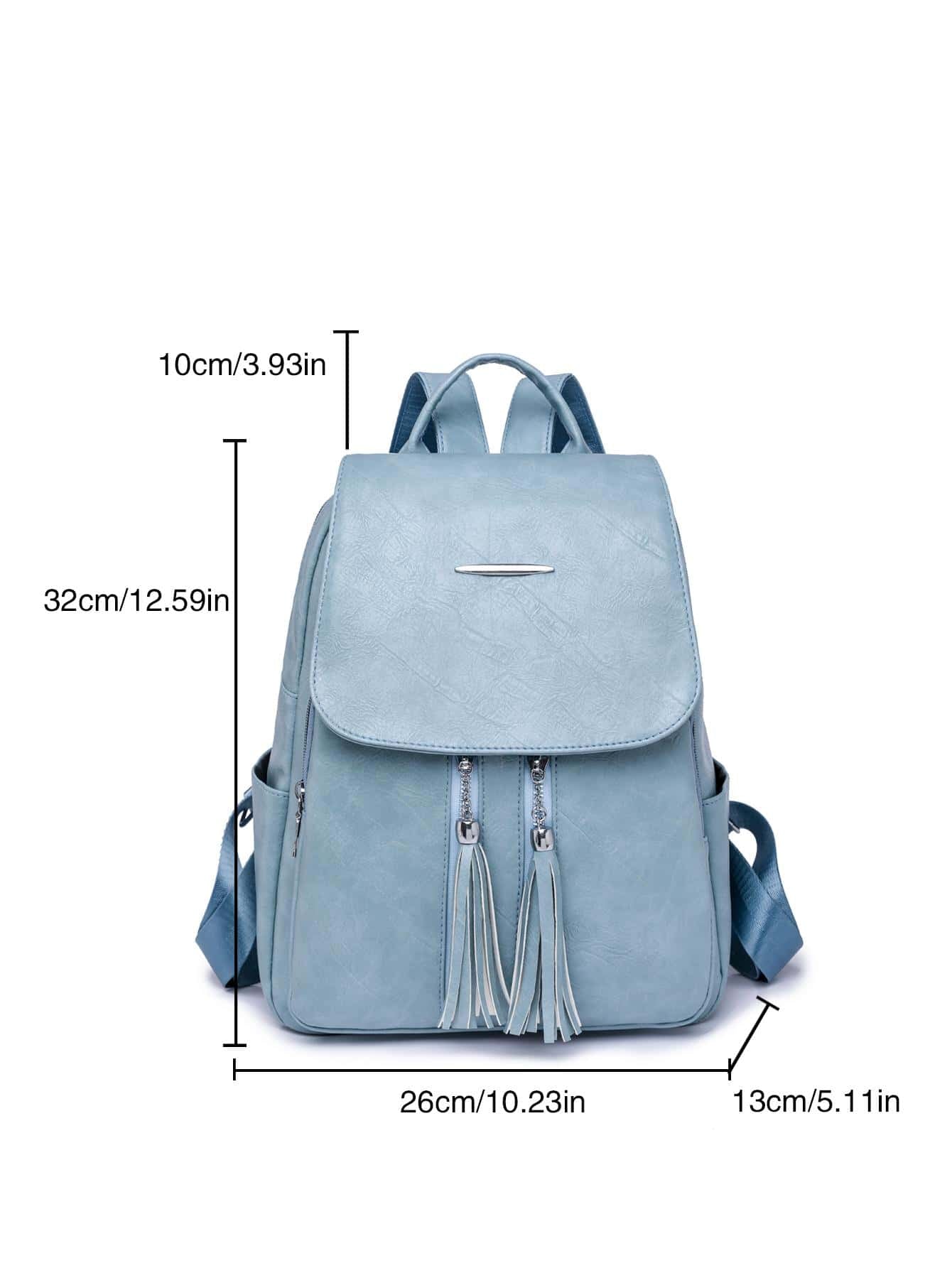 Tassel Flap Backpack | Mocha Brown Minimalist Carryall