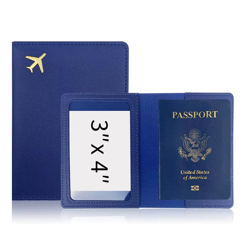 RFID PU Leather Passport Cover – Slim Travel Organizer