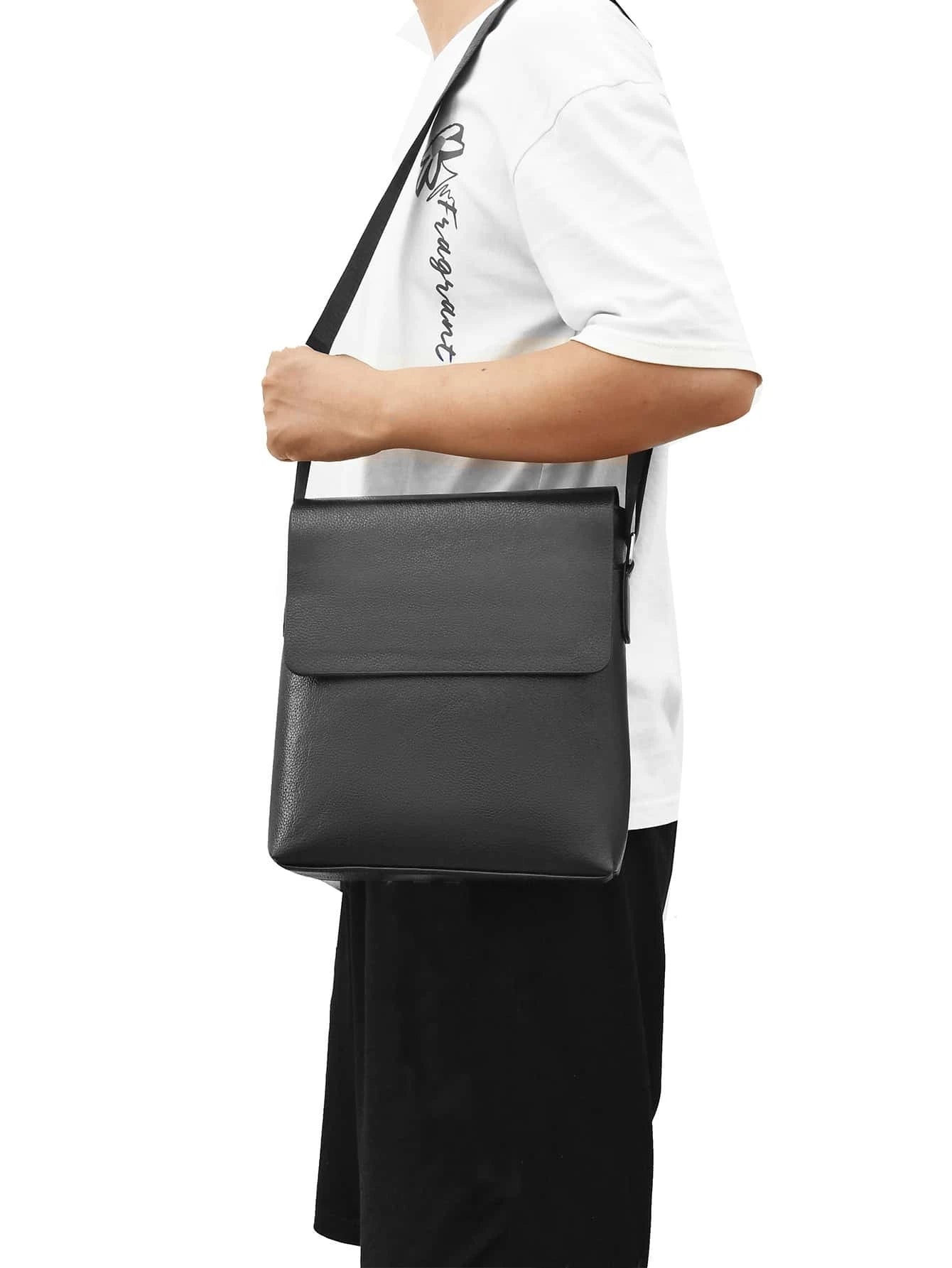 Urban Sleek | Minimalist Crossbody Satchel in Black