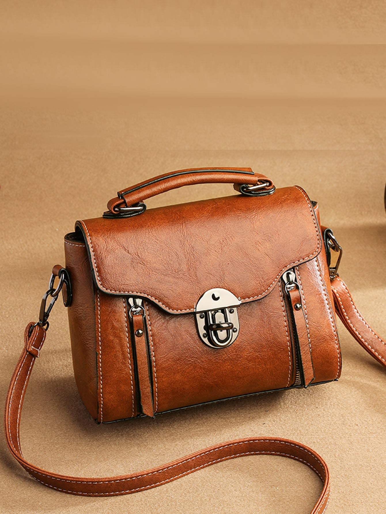 RetroLock | Convertible Patchwork Square Bag