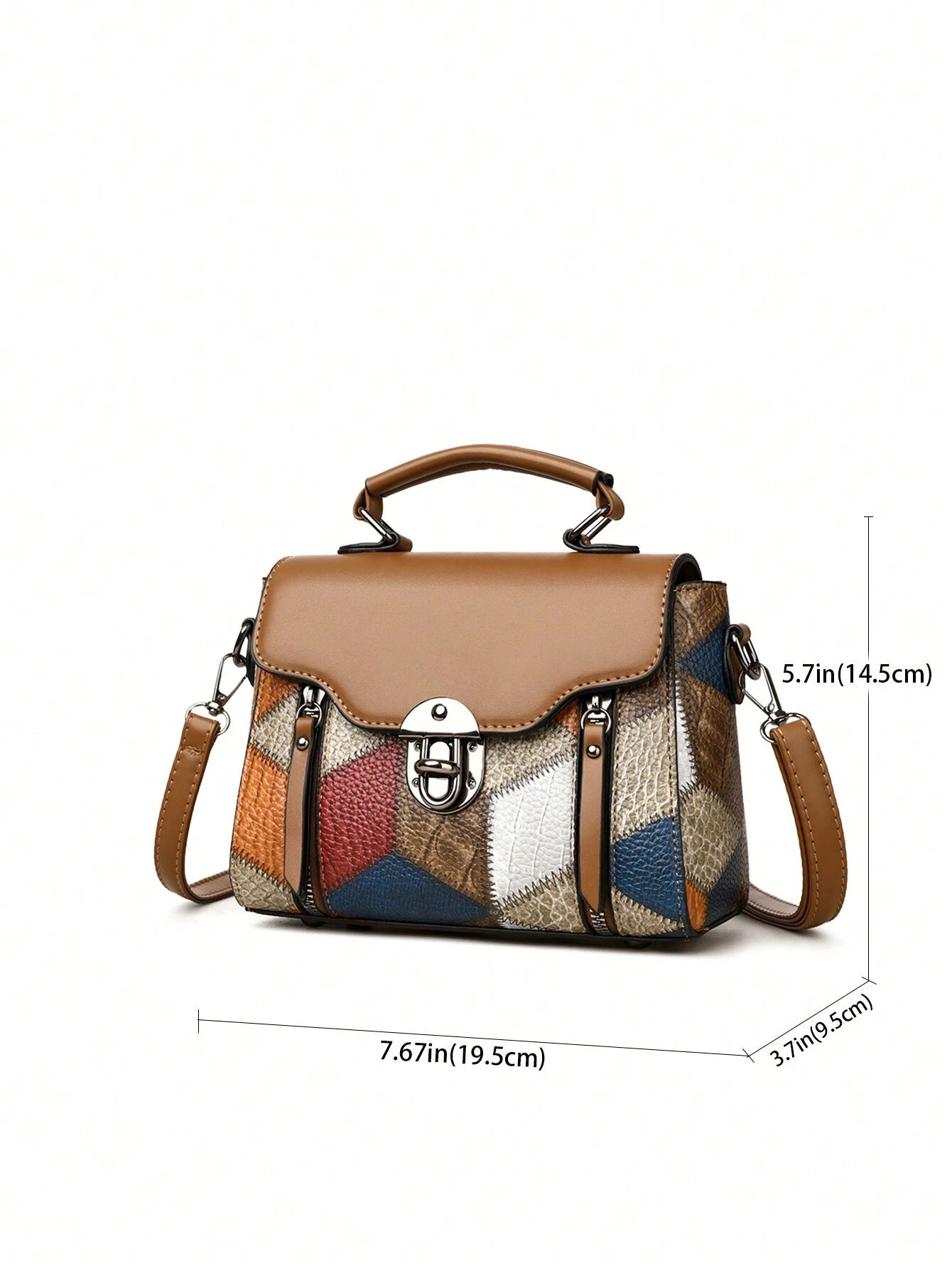 RetroLock | Convertible Patchwork Square Bag