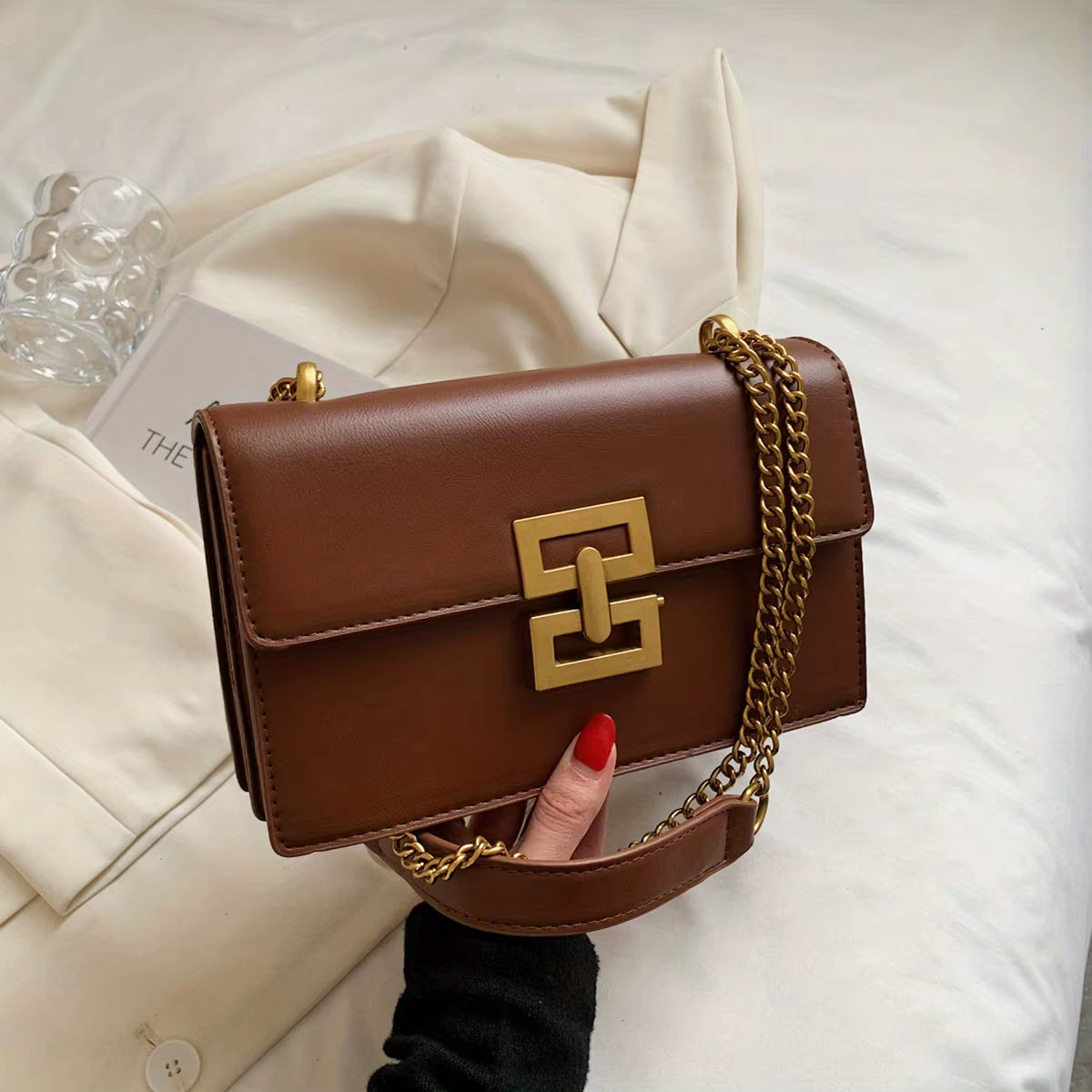 Forma Mini | Gold-Buckle Chain Crossbody
