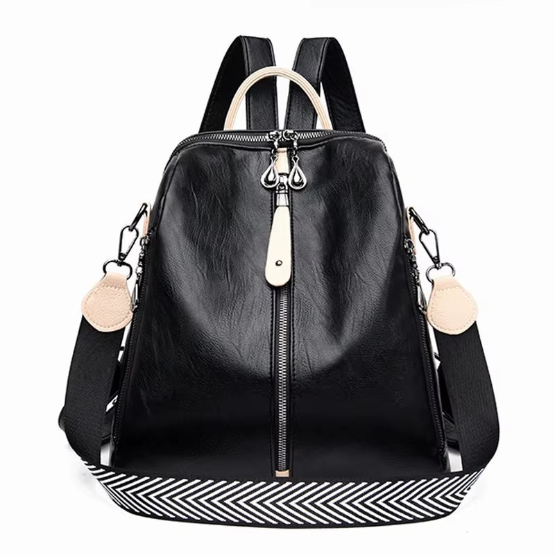 Luxury Designer Soft Leather Women Backpack High Qualtiy Durable Leather Backpack Fashion Large Capacity Female Travel Backpack