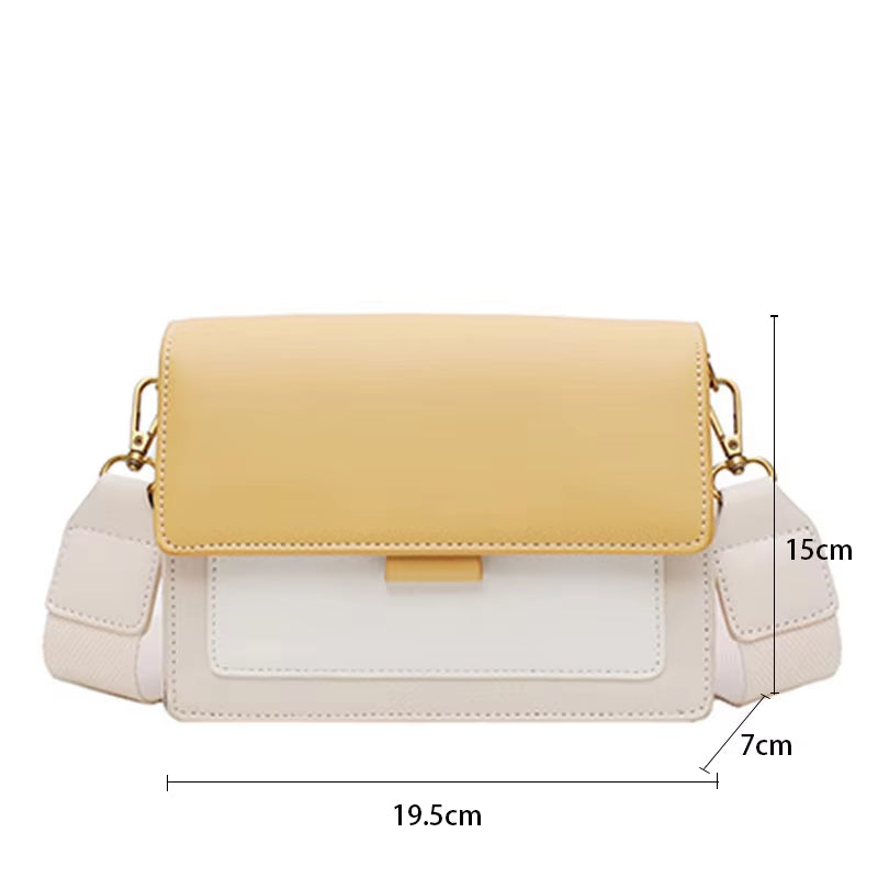 Contrast Stitch | Soft Leather Flap Crossbody