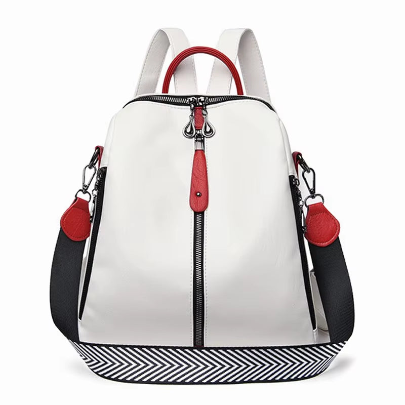 Luxury Designer Soft Leather Women Backpack High Qualtiy Durable Leather Backpack Fashion Large Capacity Female Travel Backpack