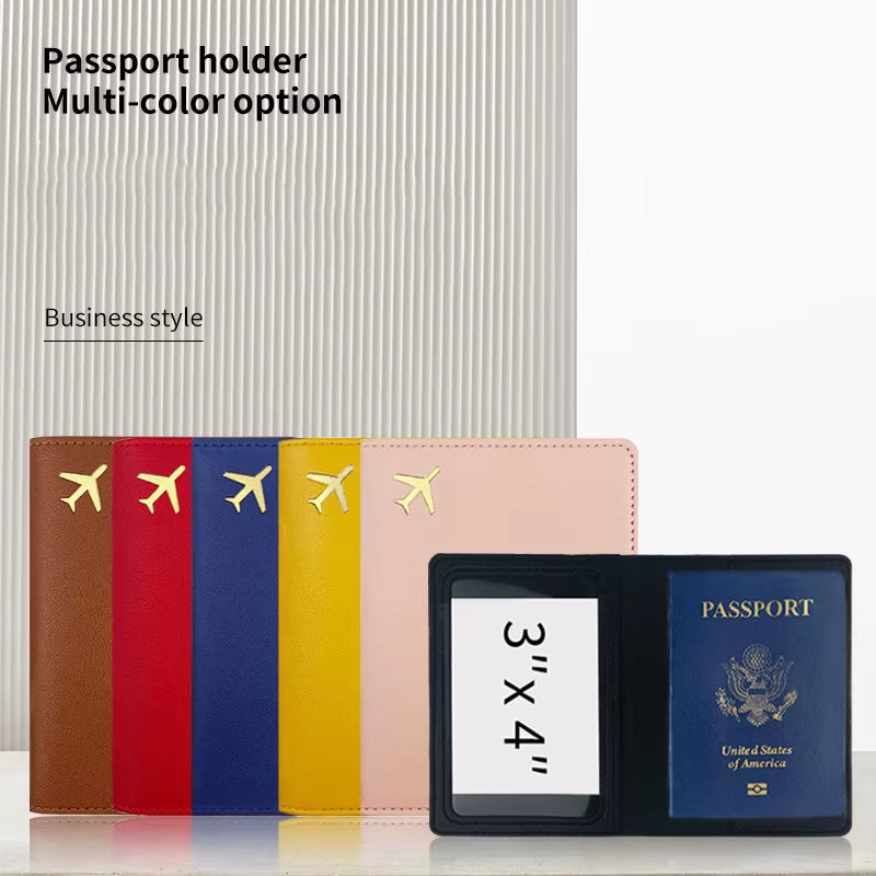 RFID PU Leather Passport Cover – Slim Travel Organizer