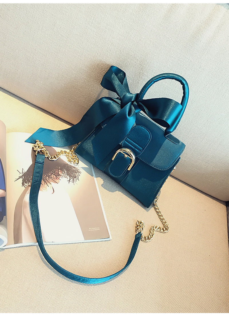 Élan | Bow-Draped Mini Chain Shoulder Bag