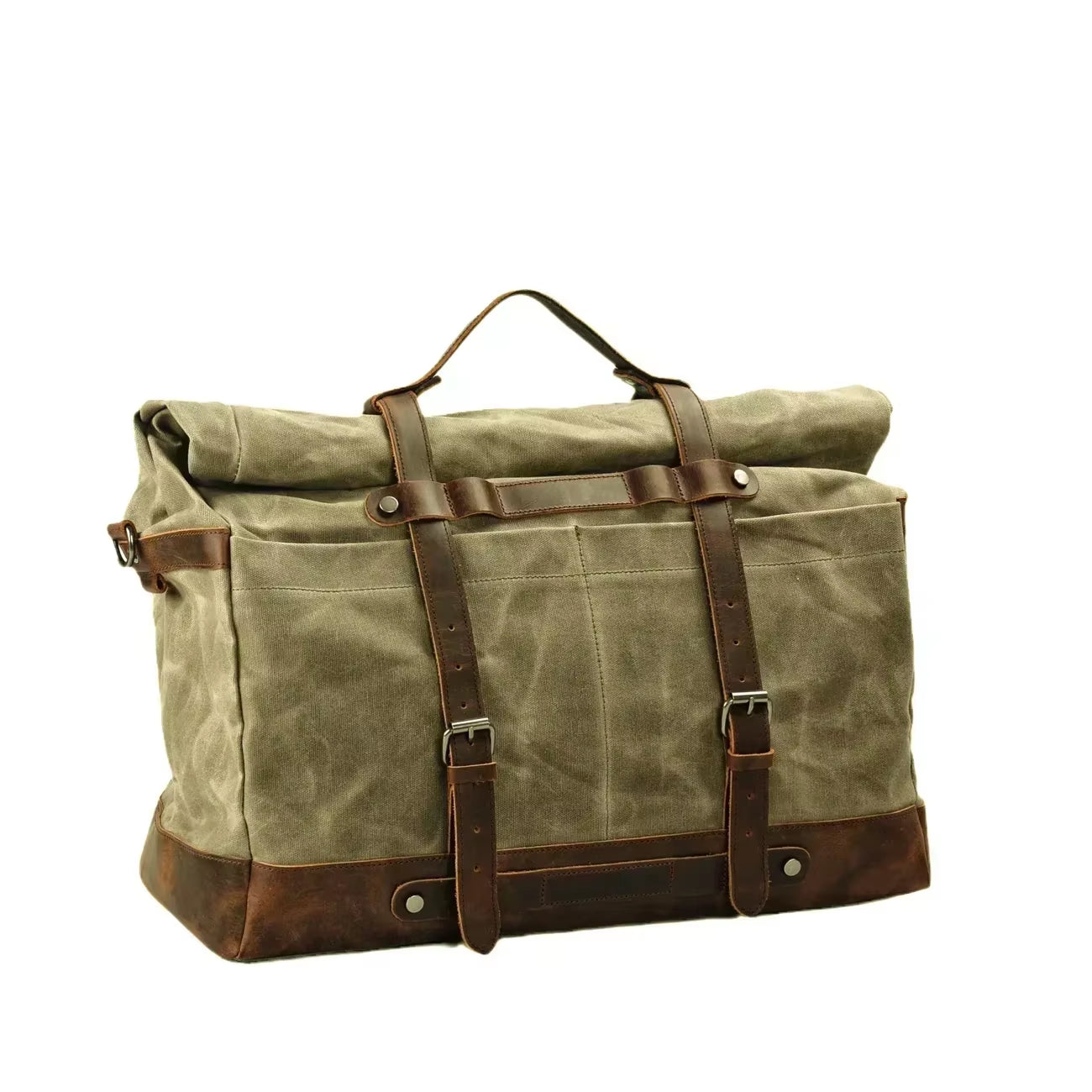 Faro Hold | Waxed Canvas Weekender with Leather Trim