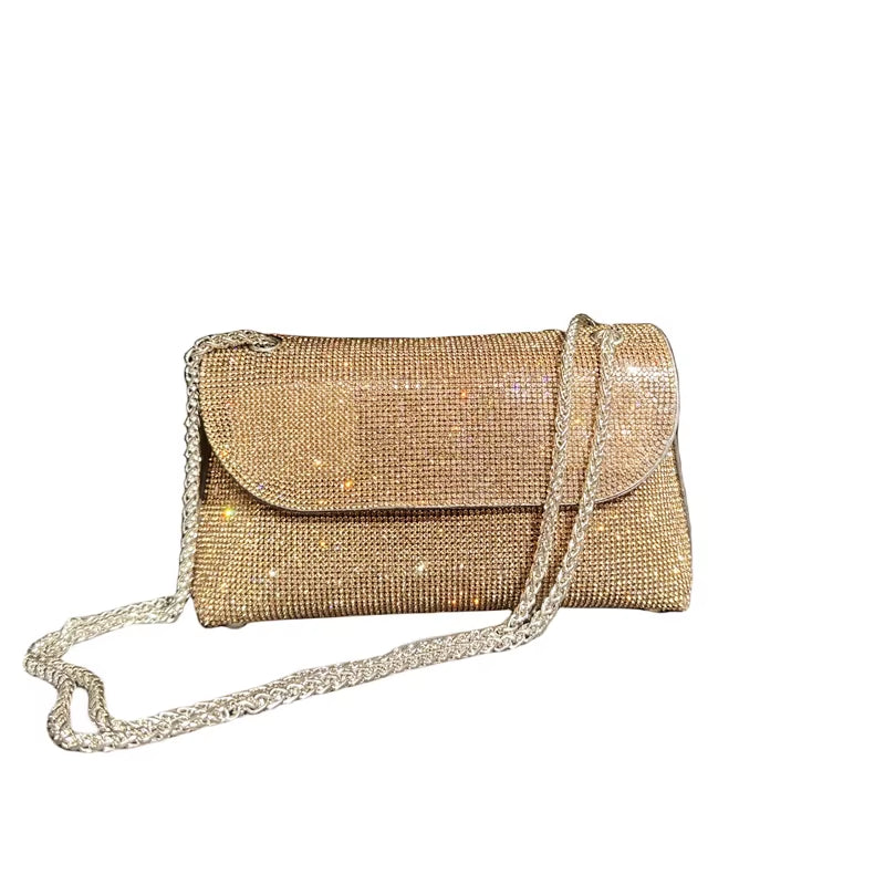 Aurora Clutch – Rhinestone Grid Evening Purse