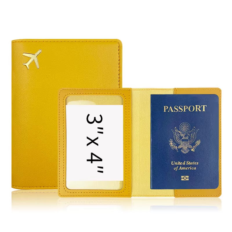 RFID PU Leather Passport Cover – Slim Travel Organizer