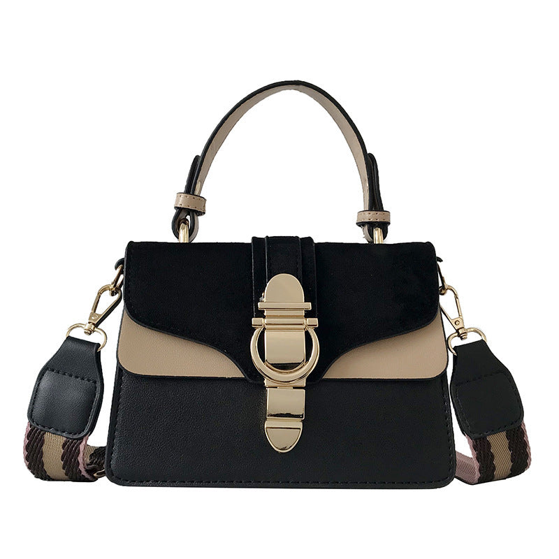 Dionysus Revival | Structured Velvet-Panel Leather Satchel