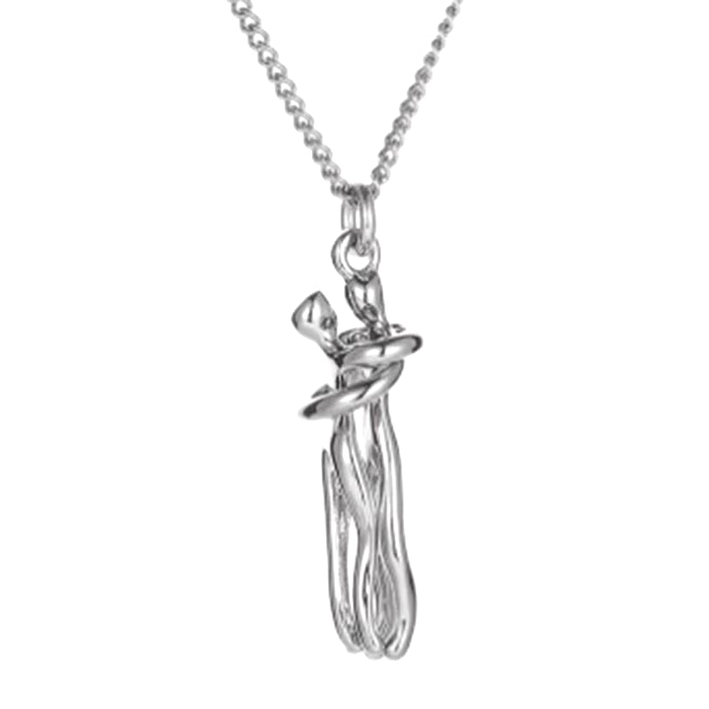 Embrace Pendant Necklace – Stainless Steel Couple Jewelry