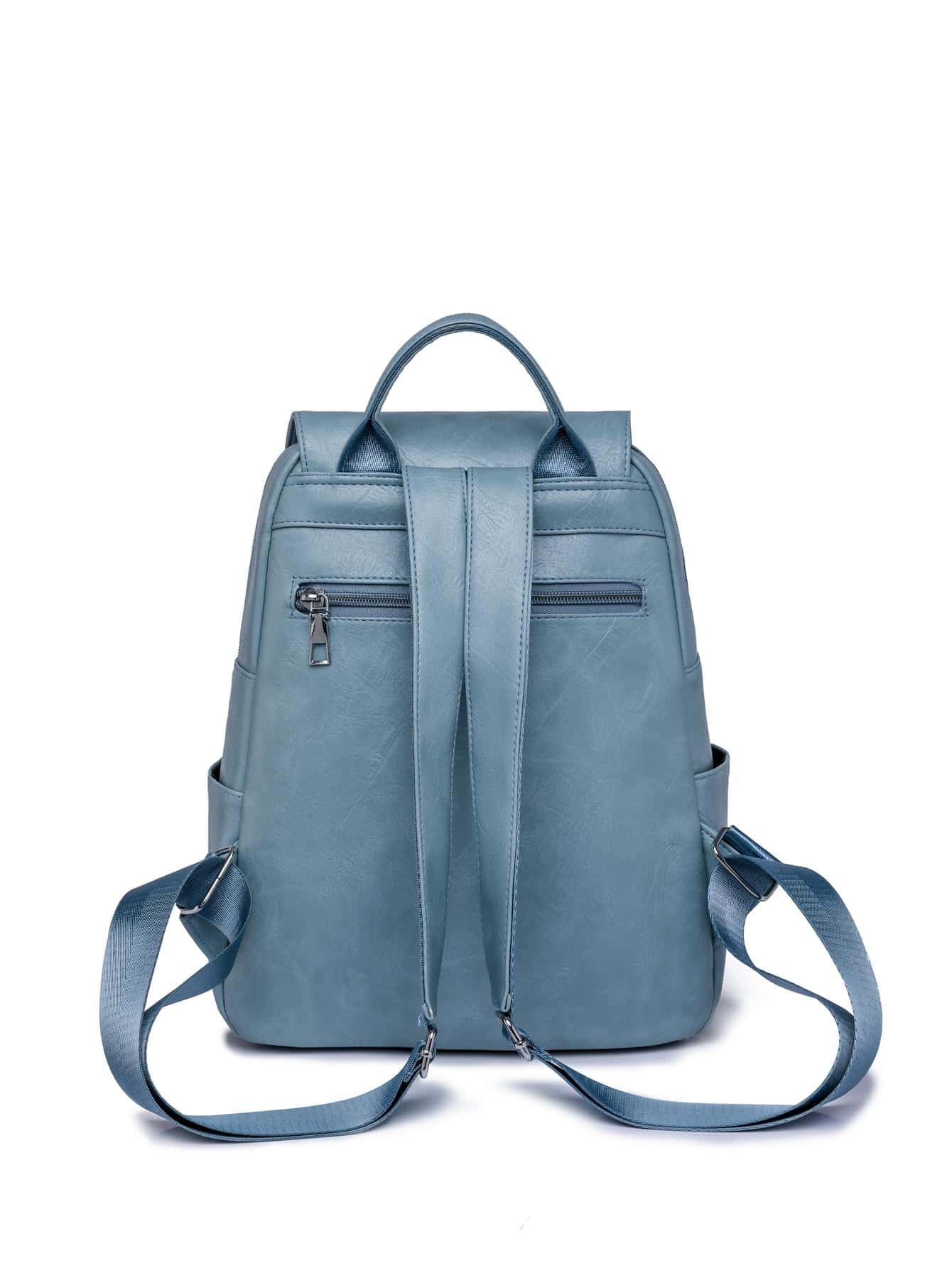 Tassel Flap Backpack | Mocha Brown Minimalist Carryall
