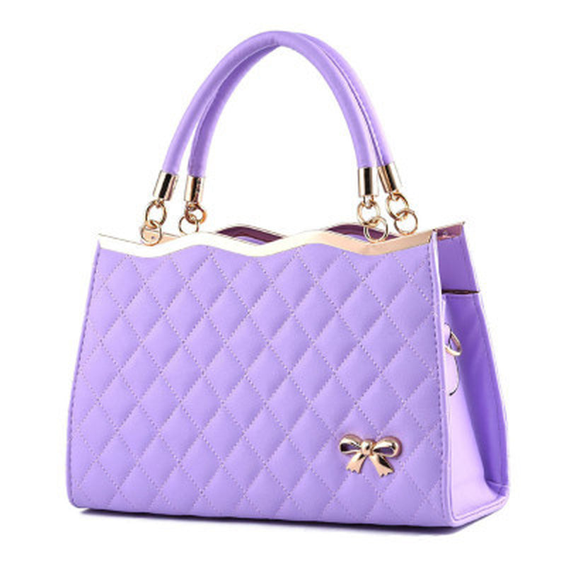 Ribbon Grace | Quilted Soft-Handle Top Zip Satchel