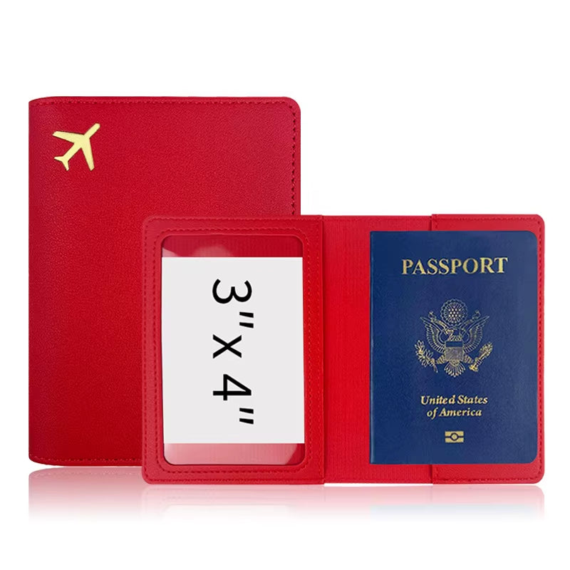 RFID PU Leather Passport Cover – Slim Travel Organizer