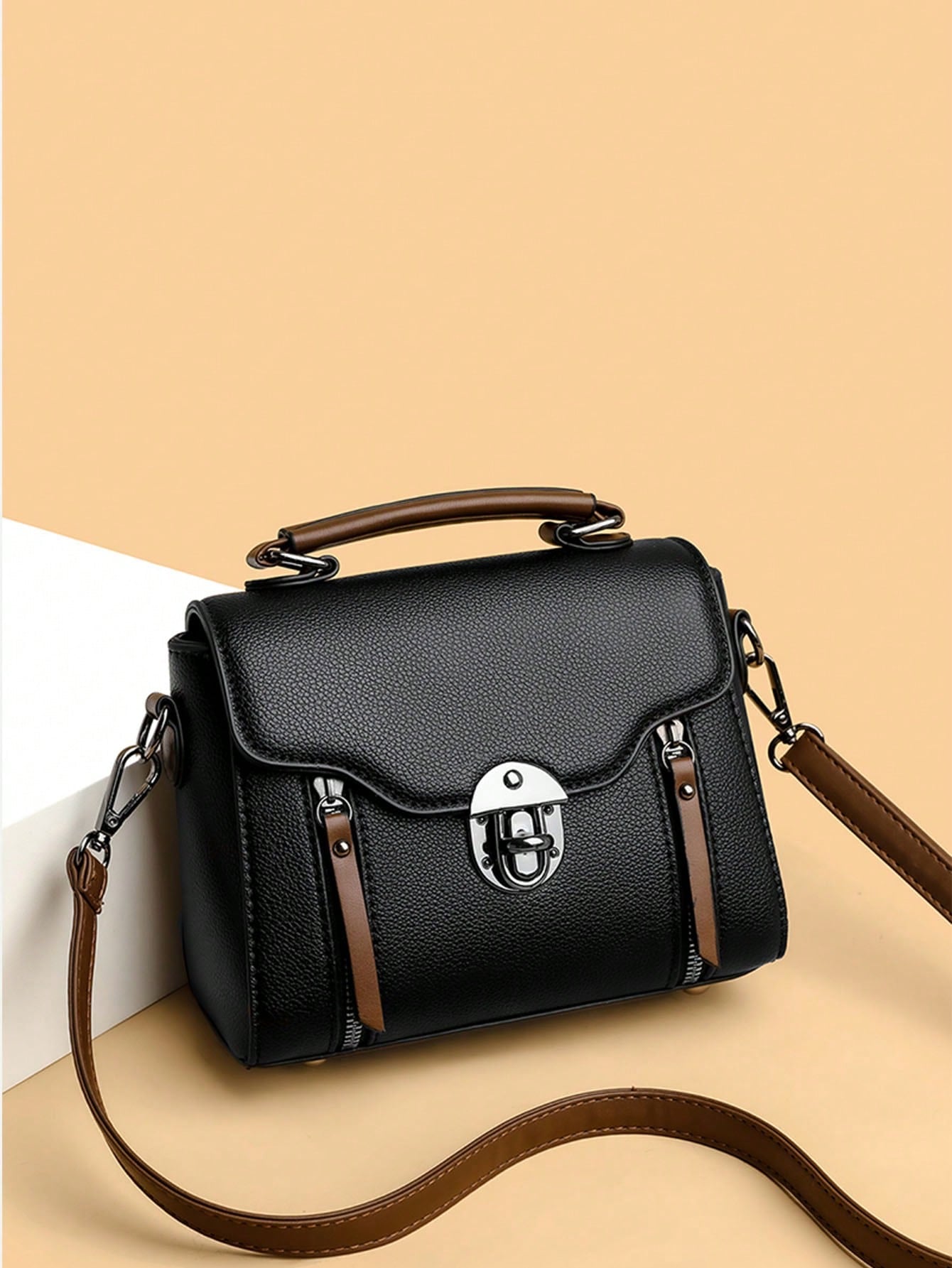 RetroLock | Convertible Patchwork Square Bag