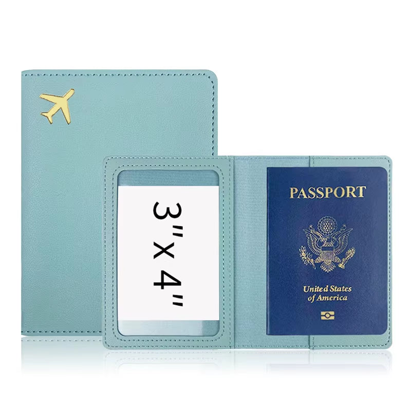 RFID PU Leather Passport Cover – Slim Travel Organizer