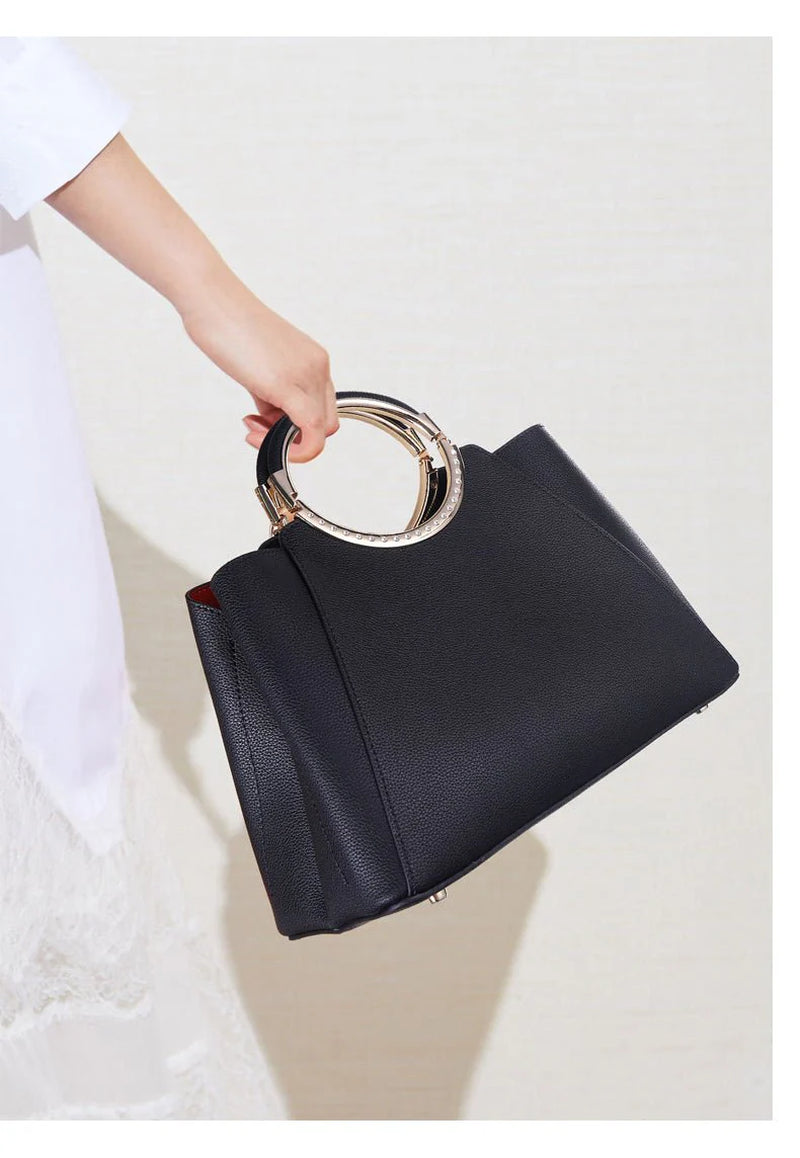 Verta | Cowhide Zip Satchel with Card Sleeve